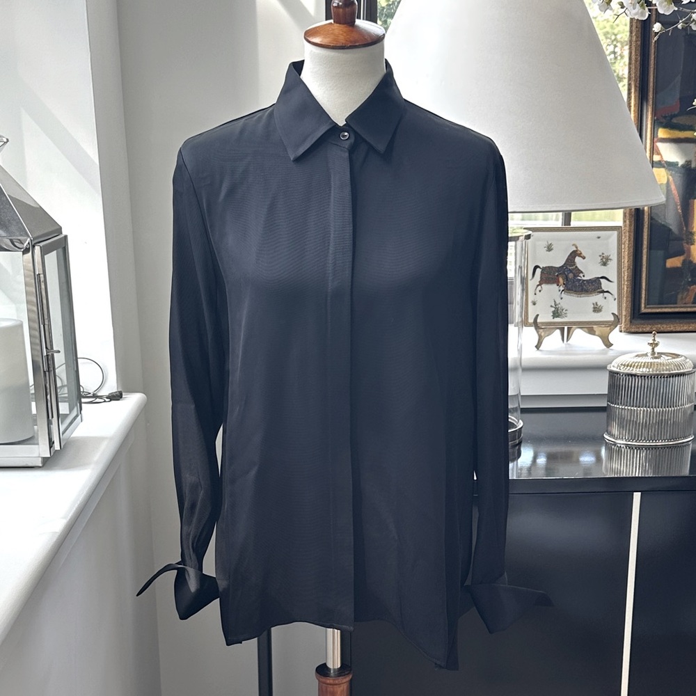 T.ba Viscose Twill Shirt w/Cuffs L